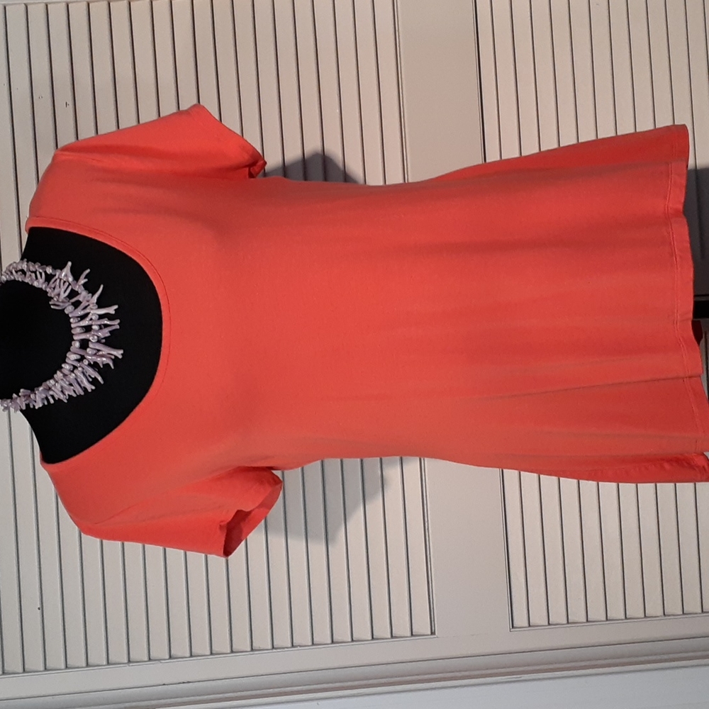 Premise Studio HI Lo Coral Knit Blouse Size Large